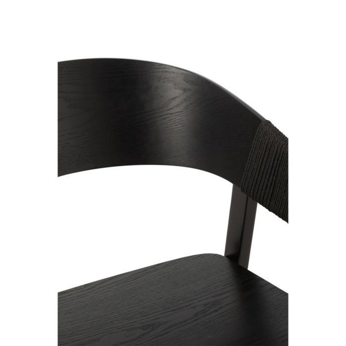 Paris Prix Chaise en Bois  Naga  76cm Noir