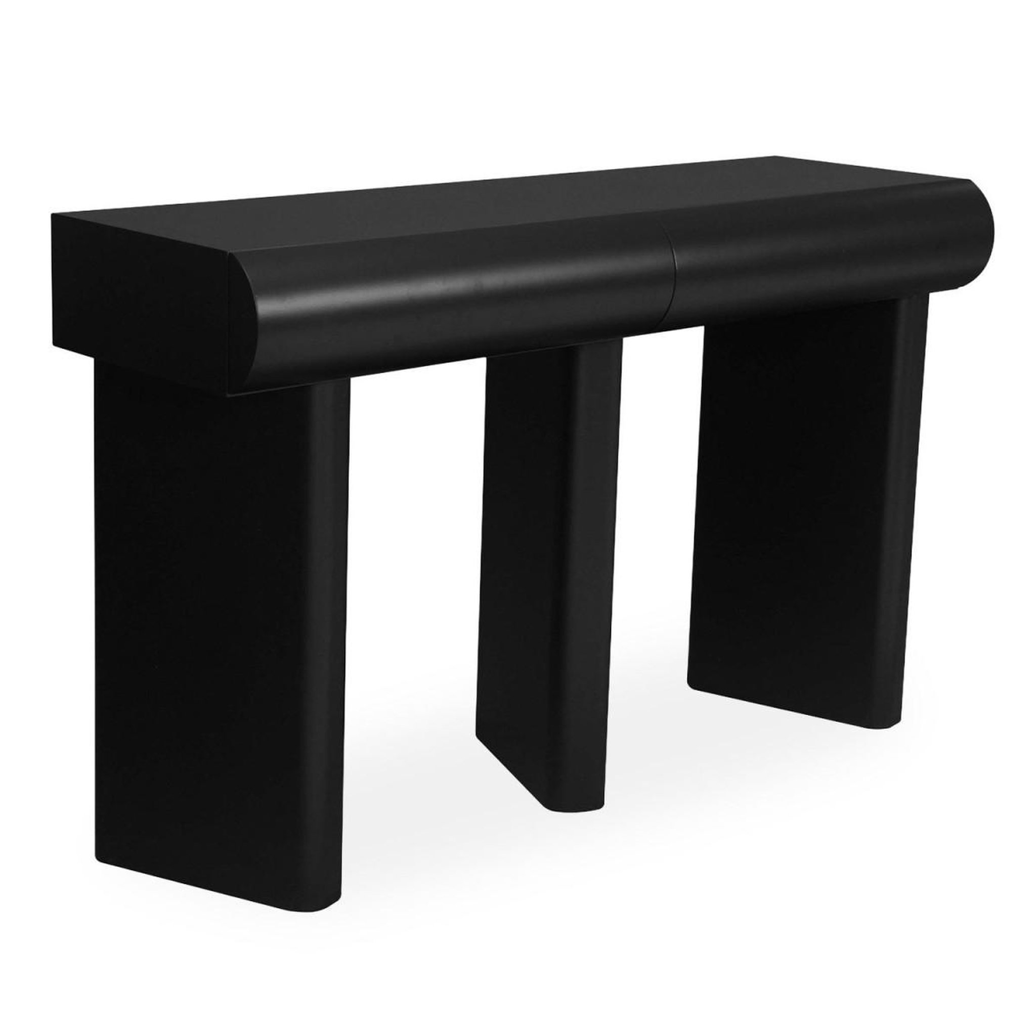 Paris Prix Console design 2 tiroirs  sherazade  121cm noir