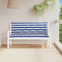 Voir la diapositive 1 : VIDAXL Coussins de banc de jardin lot de 2 rayures bleues et blanches