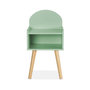 Voir la diapositive 6 : SWEEEK Table de chevet chambre enfant. vert. pieds en pin