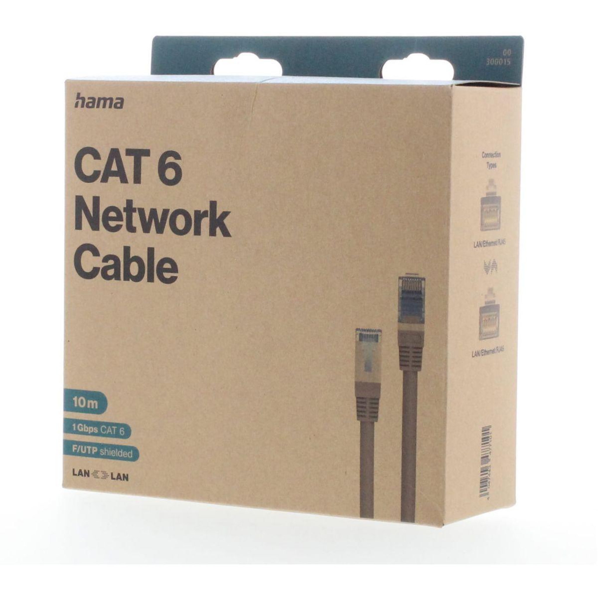 Voir la diapositive 2 : Hama Câble ethernet rj45 10m droit cat6 gris