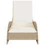 Voir la diapositive 4 : VIDAXL Chaise longue avec coussin beige 60x205x73 cm resine tressee