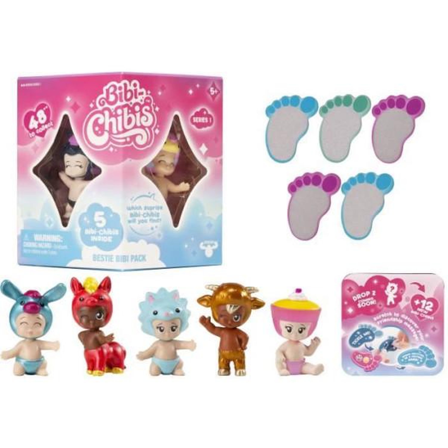Bandai Bibi Chibis Pack de 5 Modèle Aléatoire Mini Figurines bébé à Collectionner 5 Figurines Chibi Dont 3 Mystères Pack Surprise édition limitée Jouet Enfant et + ELB93407 - vue 6