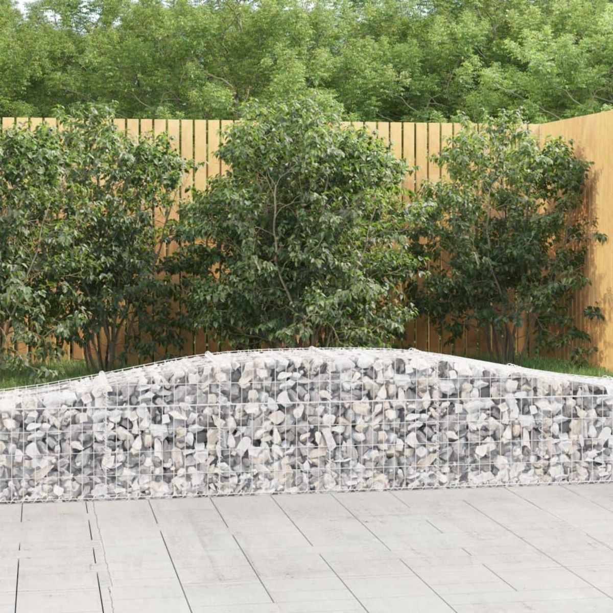 VIDAXL Paniers a gabions arques 20 pcs 400x50x40/60 cm Fer galvanise