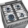 Voir la diapositive 5 : SMEG Cuisinière gaz 60cm 70l 4 feux inox - gp61x9