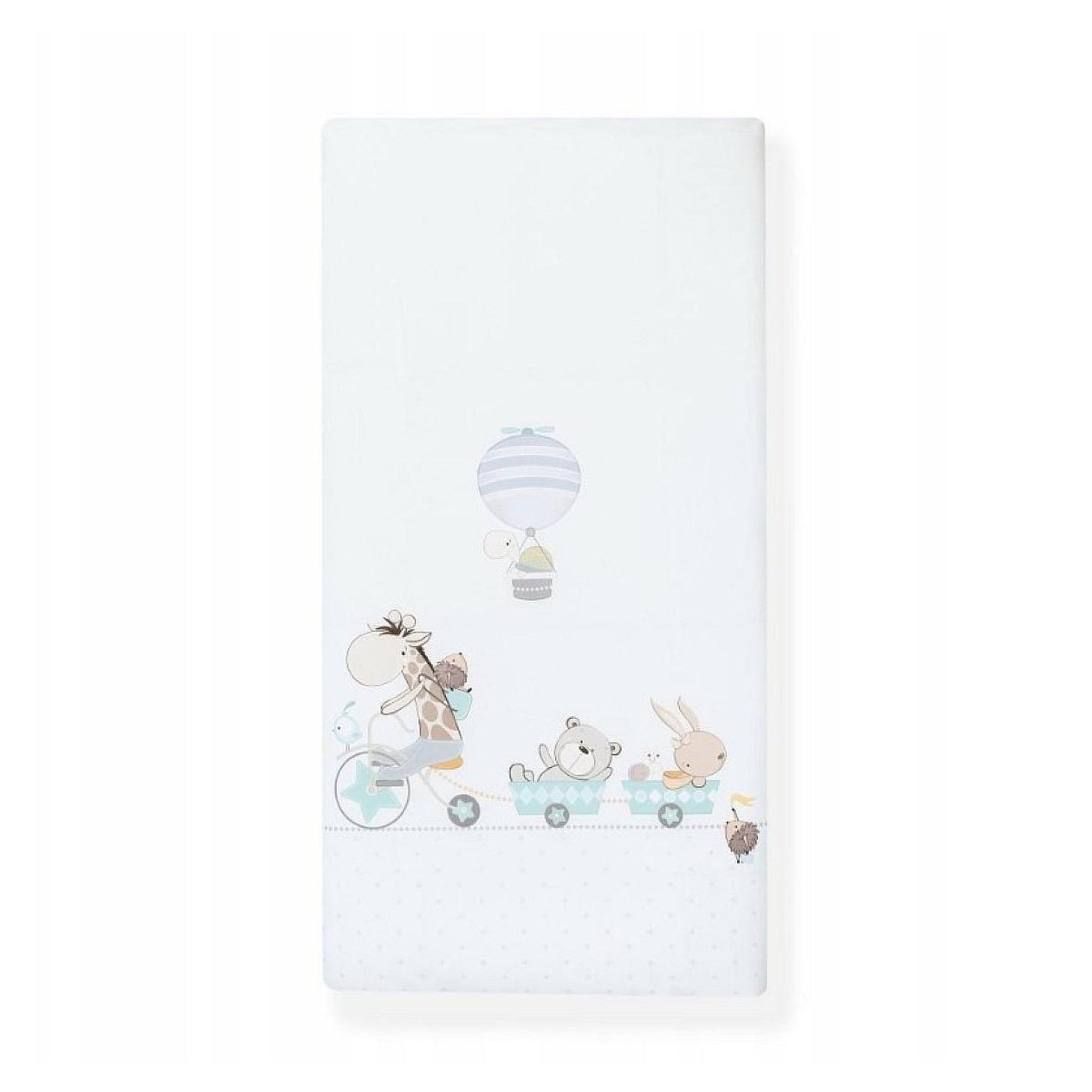 INTERBABY Parure Lit Bébé Amovible Girafe-Bicicleta - bleu