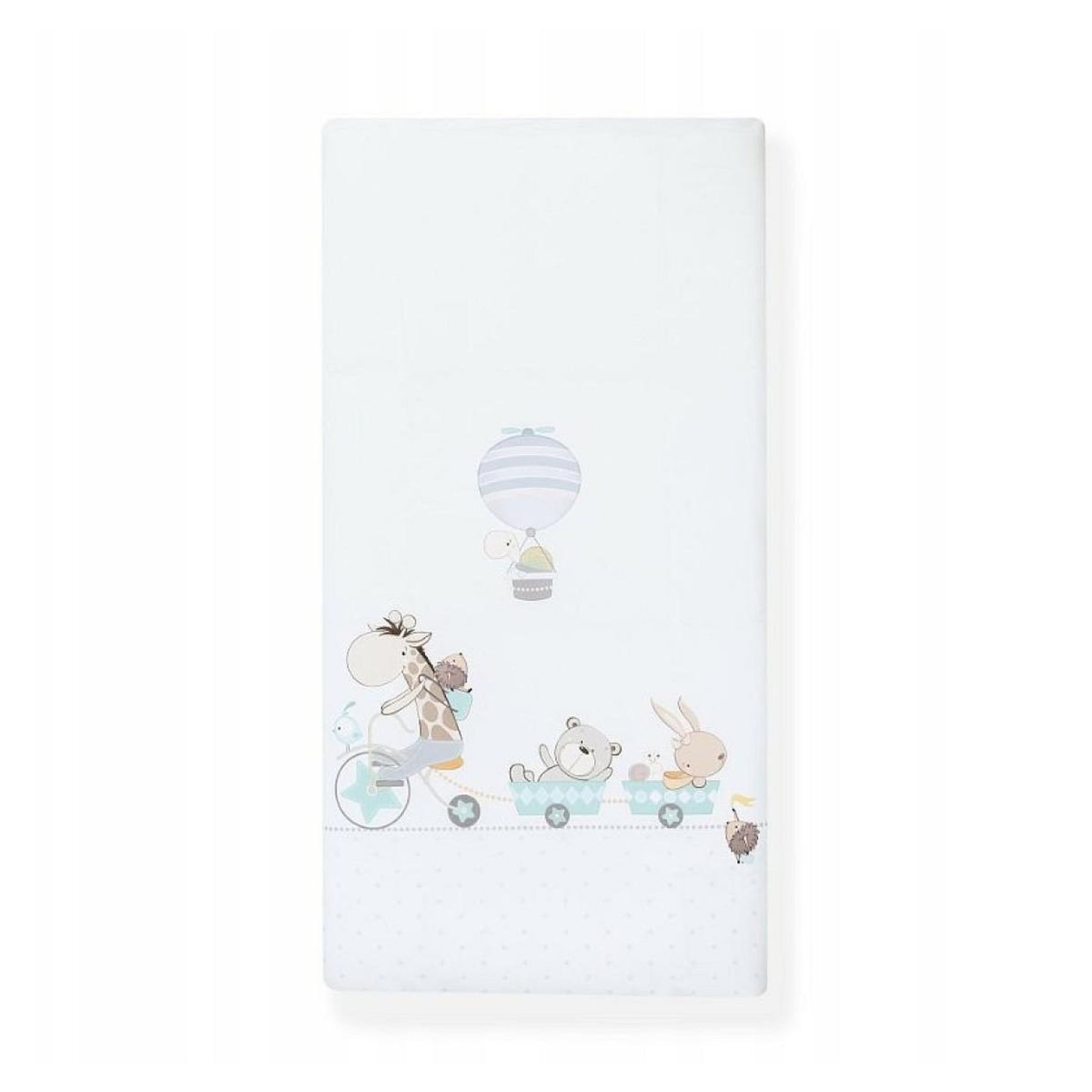 INTERBABY Parure Lit Bébé Amovible Girafe-Bicicleta - bleu