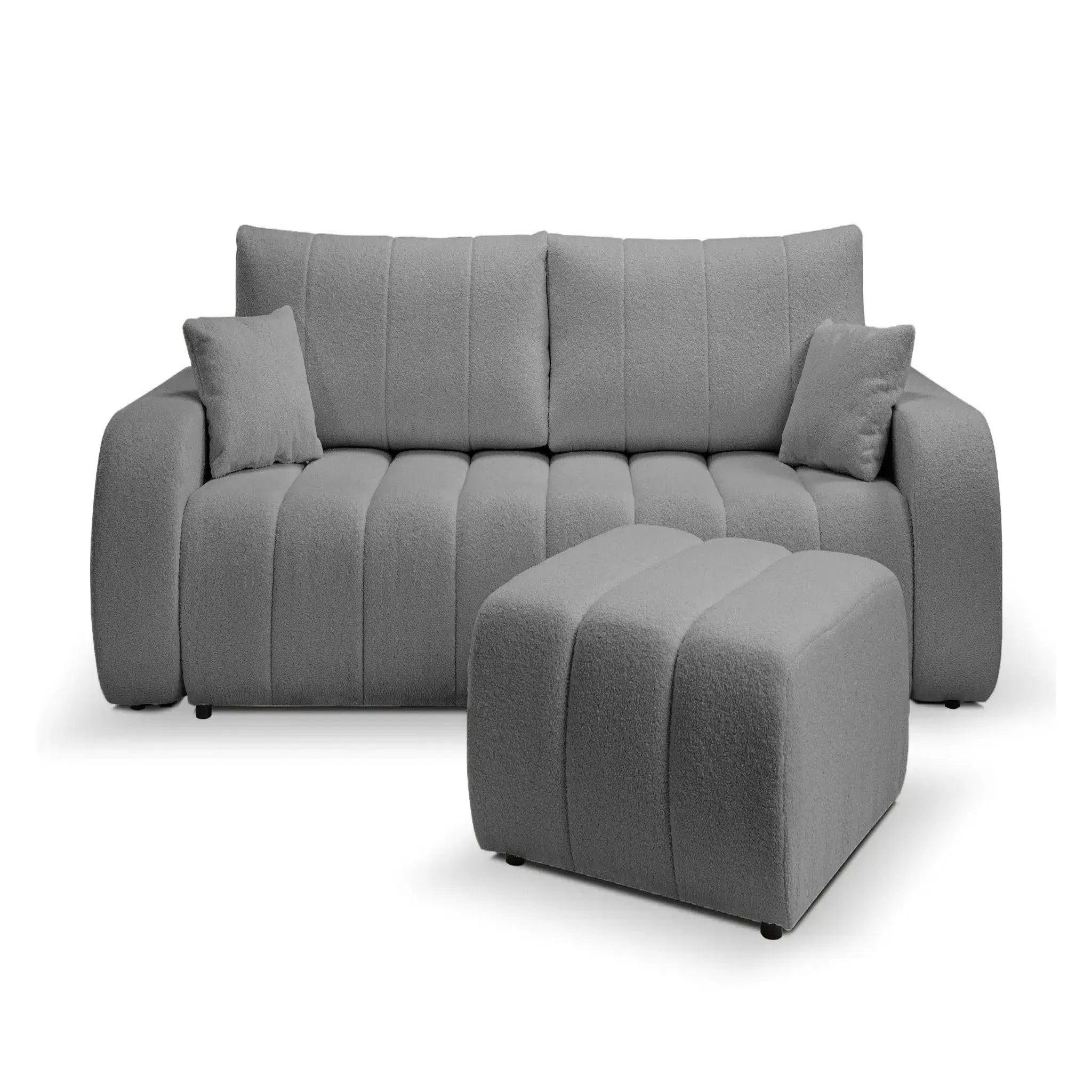 Voir la diapositive 5 : CASANOVA PARIS Celeste - pouf tissu bouclette