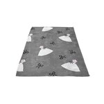 SOLEIL D'OCRE Plaid polaire microfibre imprimé 110x170 cm ANAIS anthracite, par Soleil d'ocre