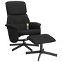 Voir la diapositive 3 : VIDAXL Fauteuil de massage inclinable avec repose-pied noir tissu