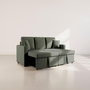 Voir la diapositive 3 : BEST MOBILIER Cyrus - canapé droit 3 places convertible en velours côtelé