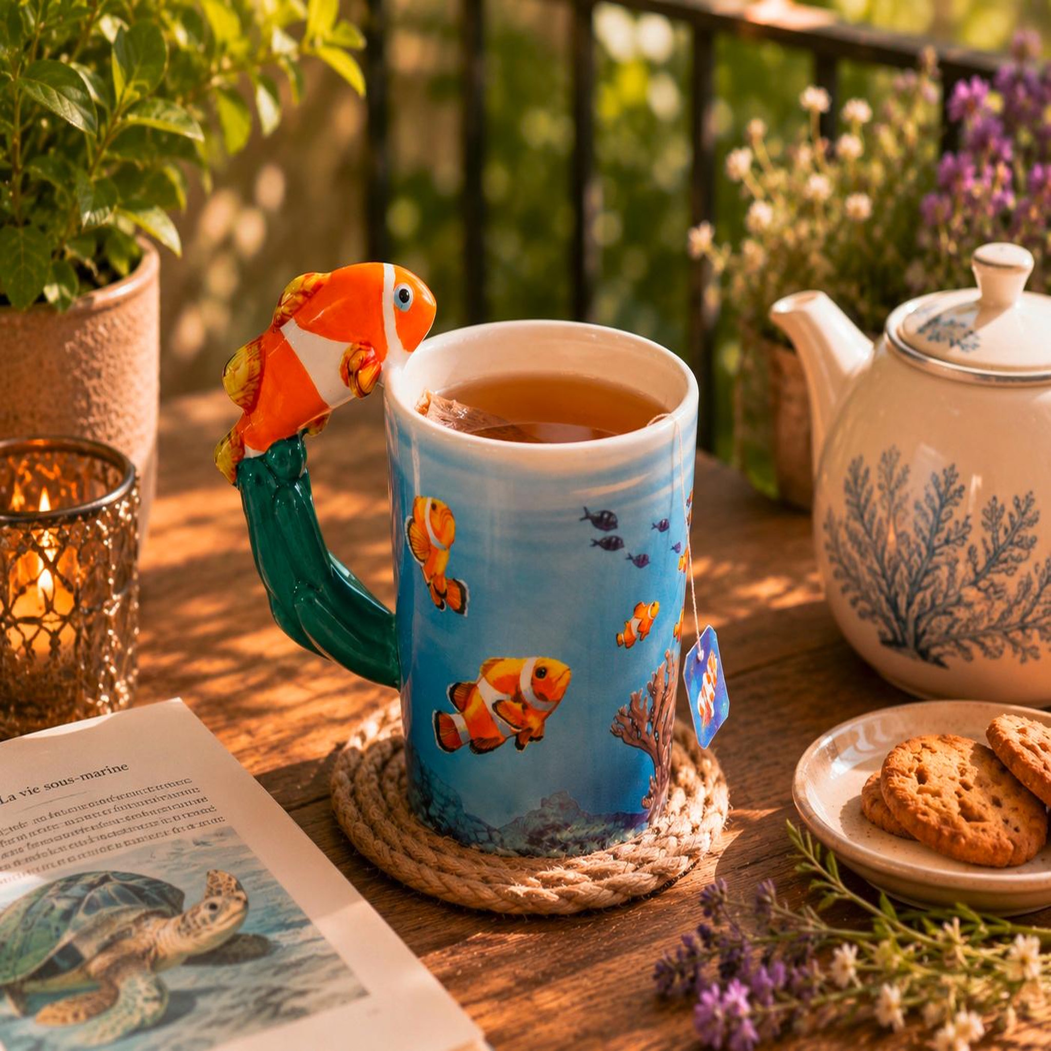 Voir la diapositive 6 : Eden Mug poisson clown en céramique