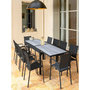Voir la diapositive 2 : Habitat et Jardin Table jardin en aluminium extensible  Lagos  - 200/320 x 105 x 76 cm - Gris