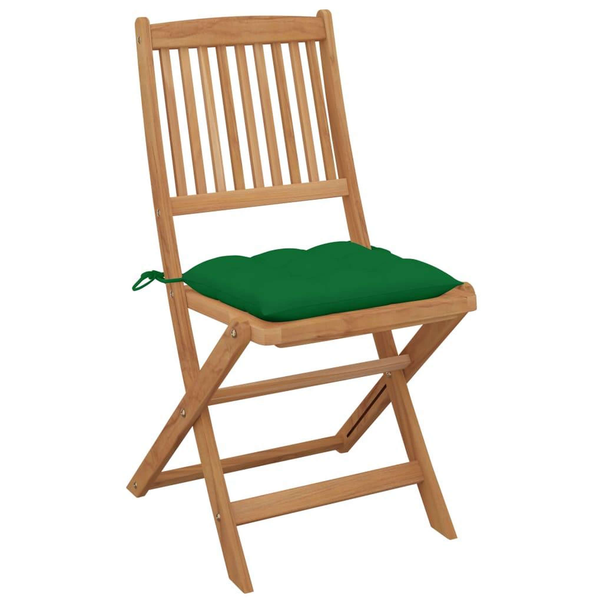 Voir la diapositive 3 : VIDAXL Chaises pliables de jardin lot de 4 avec coussins Bois d'acacia