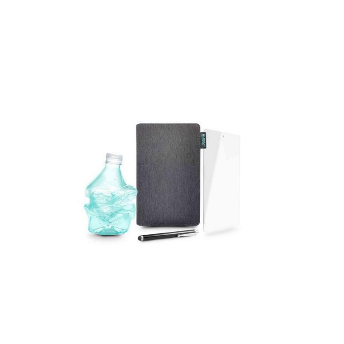 URBAN FACTORY Pack Starter Eco Urban Factory Etui pour Samsung Galaxy Tab A7 Lite 8.7 Gris + Protection d écran en verre trempé pour Samsu