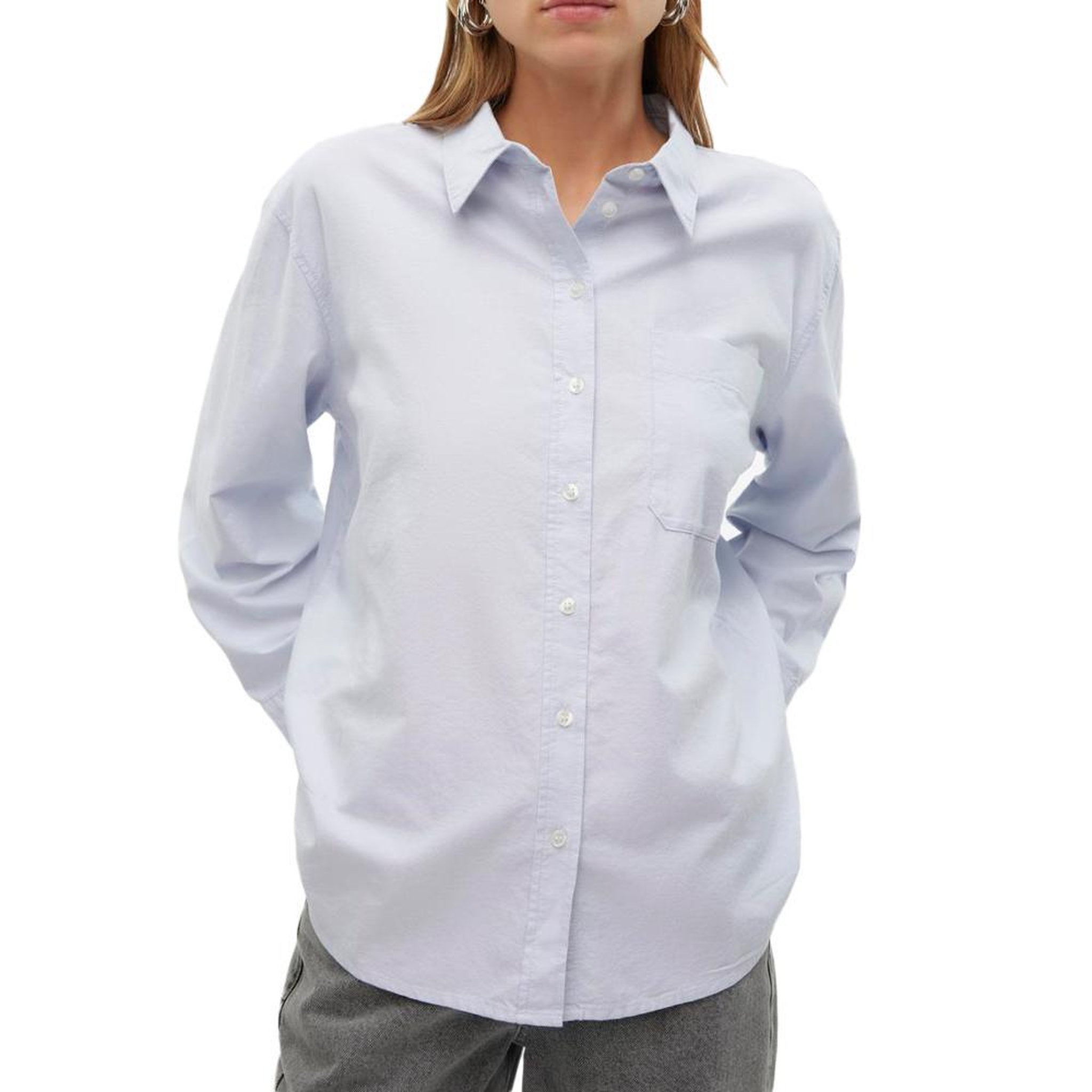 Voir la diapositive 1 : Vero Moda Chemise Bleu Clair Femme Vero Moda Mida Oxford