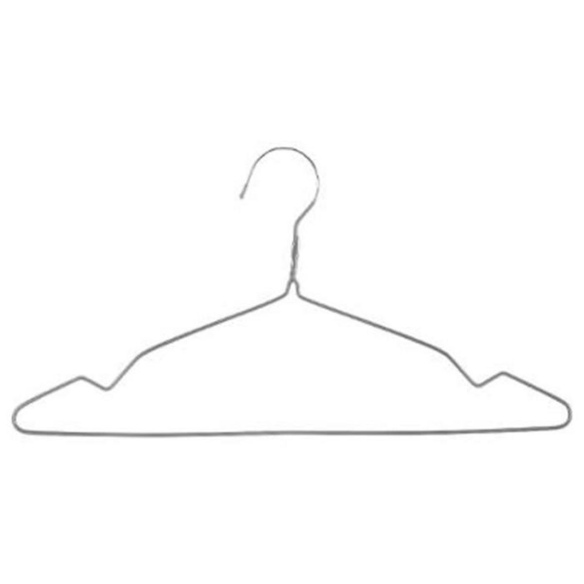 FIVE Lot de 10 Cintres en Métal 40cm Gris