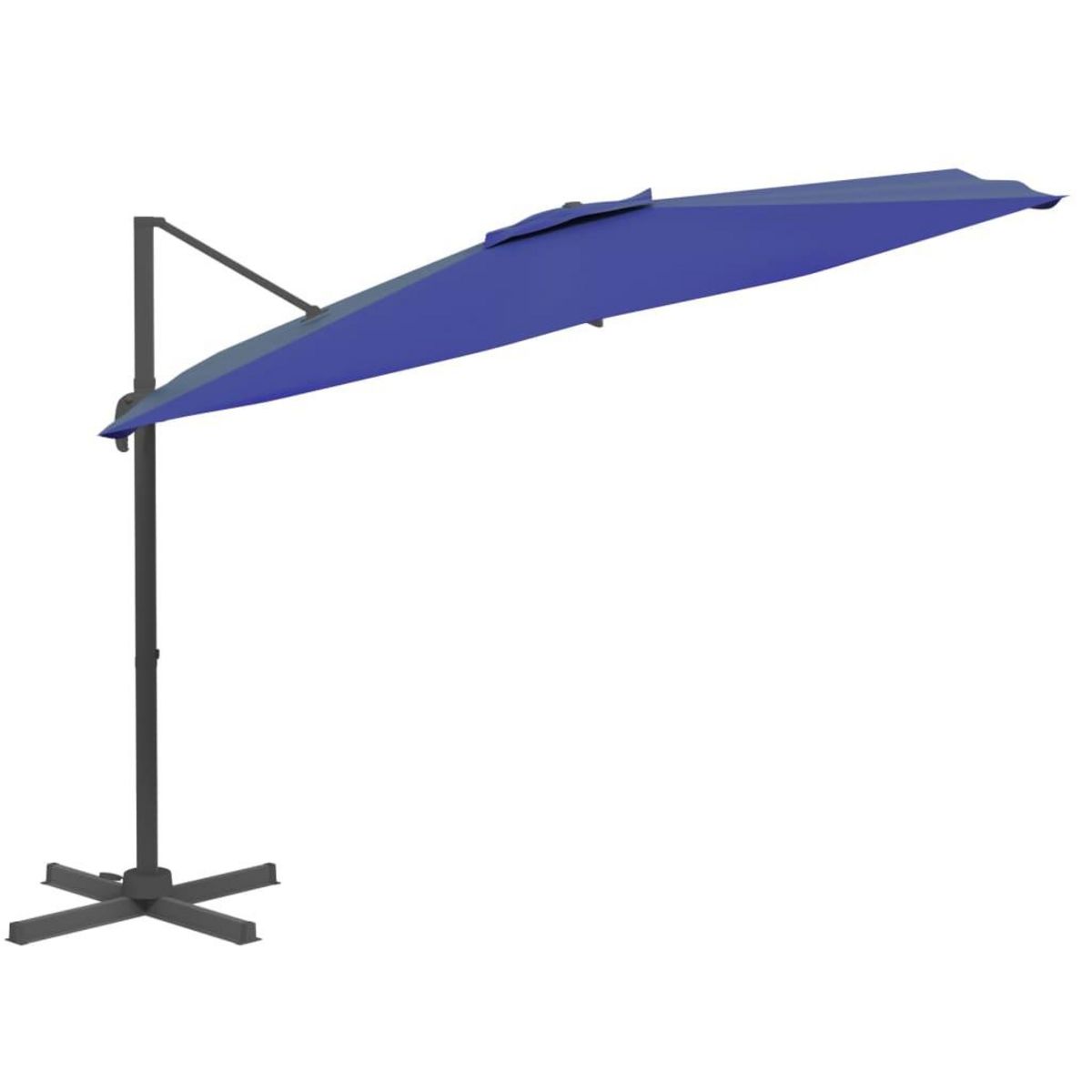 VIDAXL Parasol cantilever a LED Bleu azure 400x300 cm