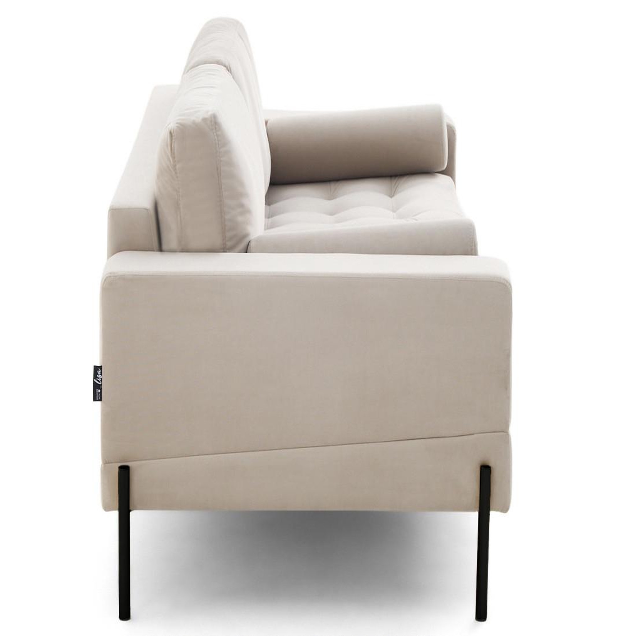 Voir la diapositive 5 : LISA DESIGN Isaure - canapé droit 3 places en velours
