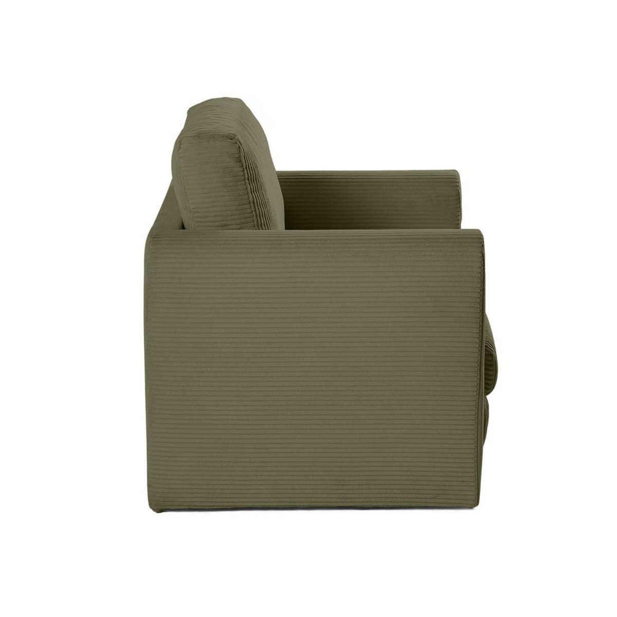 BEST MOBILIER Marilia - fauteuil - convertible déplimousse - en velours côtelé