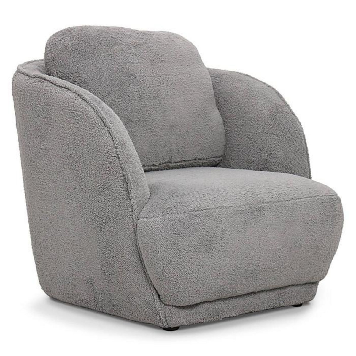 Paris Prix Fauteuil Tissu  Peau de Mouton  77cm Gris