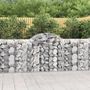 Voir la diapositive 1 : VIDAXL Paniers a gabions arques 7 pcs 200x50x100/120 cm fer galvanise