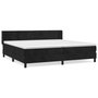 Voir la diapositive 2 : VIDAXL Sommier a lattes de lit et matelas Noir 200x200 cm Velours