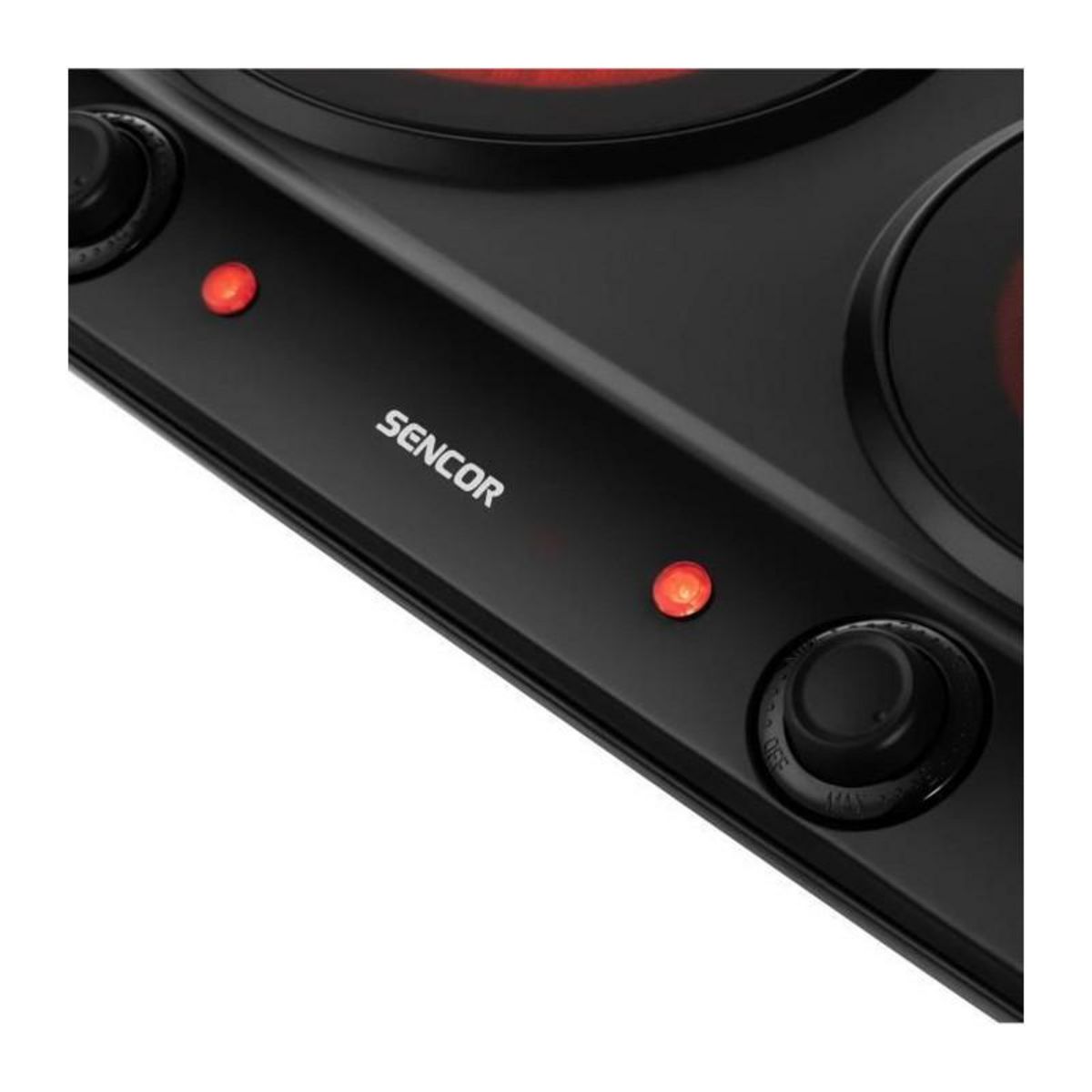 SENCO Plaque de cuisson infrarouge - SENCOR - SCP 2263BK - 2400 W - 2 foyers - Noir