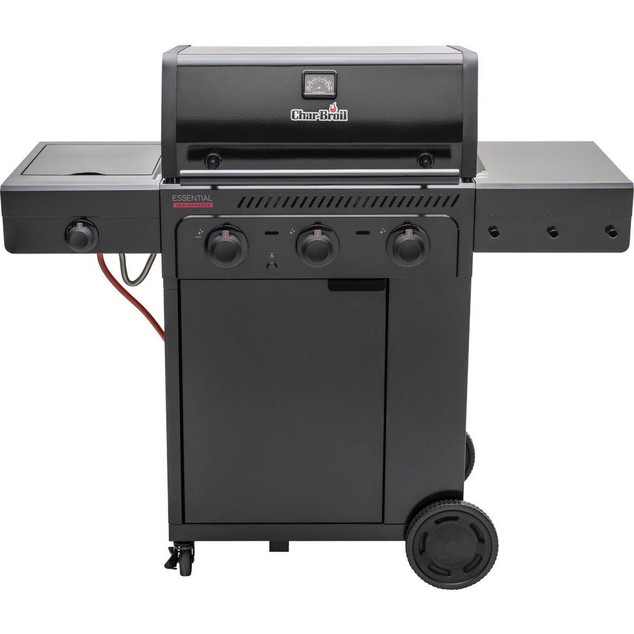 Voir la diapositive 2 : CHAR BROIL Barbecue gaz essential 3g, sur chariot, 4 brûleurs dont 1 latéral, surface de cuisson 64 x 45 cm