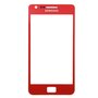 Samsung Vitre écran de façade rouge + adhésif pour Samsung Galaxy S2 I9100