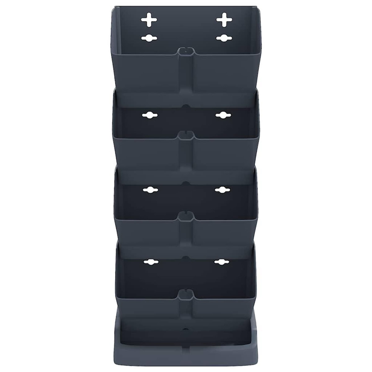 VIDAXL Ensemble de jardinieres verticales 4 pcs Anthracite PP