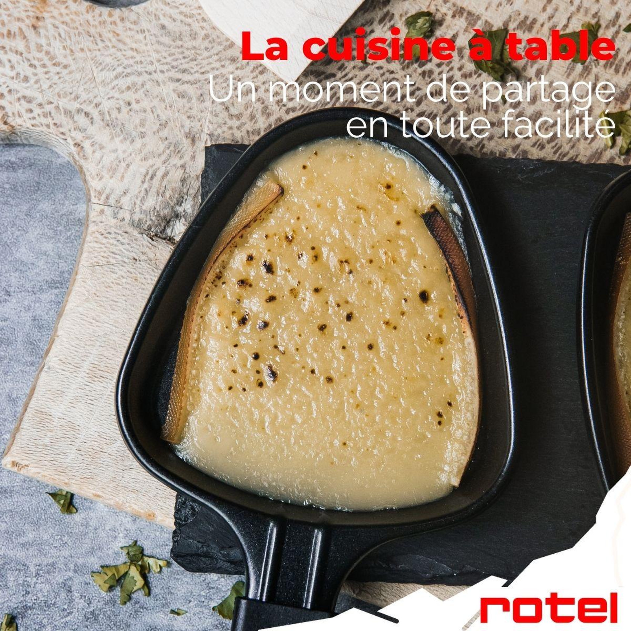Voir la diapositive 4 : Rotel Lot de 2 poêlons à raclette triangulaires rotel