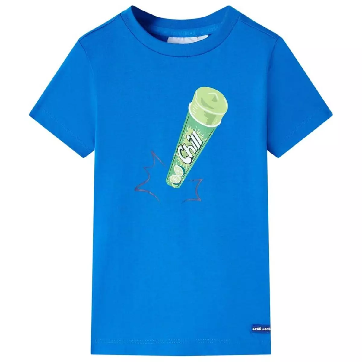 VIDAXL T-shirt pour enfants bleu vif 104