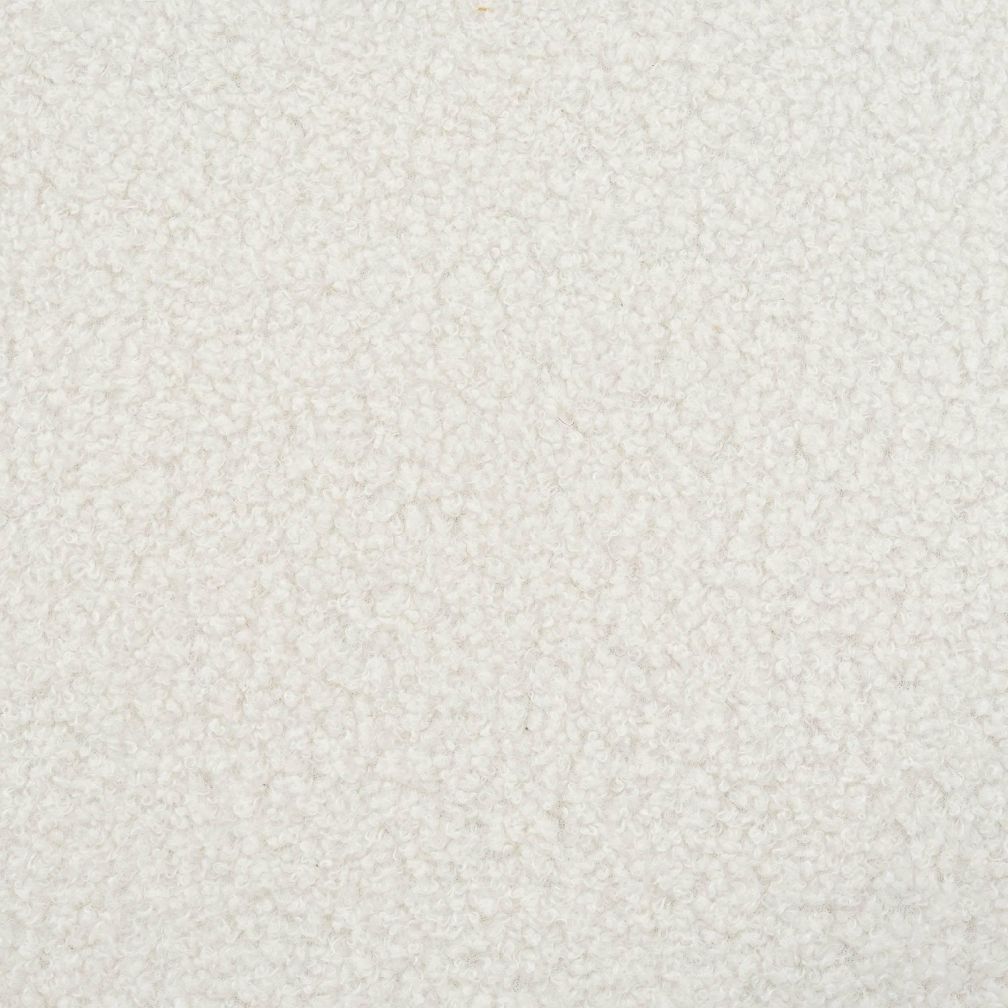 Voir la diapositive 5 : SWEEEK Tabouret pouf. pieds en bois d'hévéa et tissu bouclette. blanc