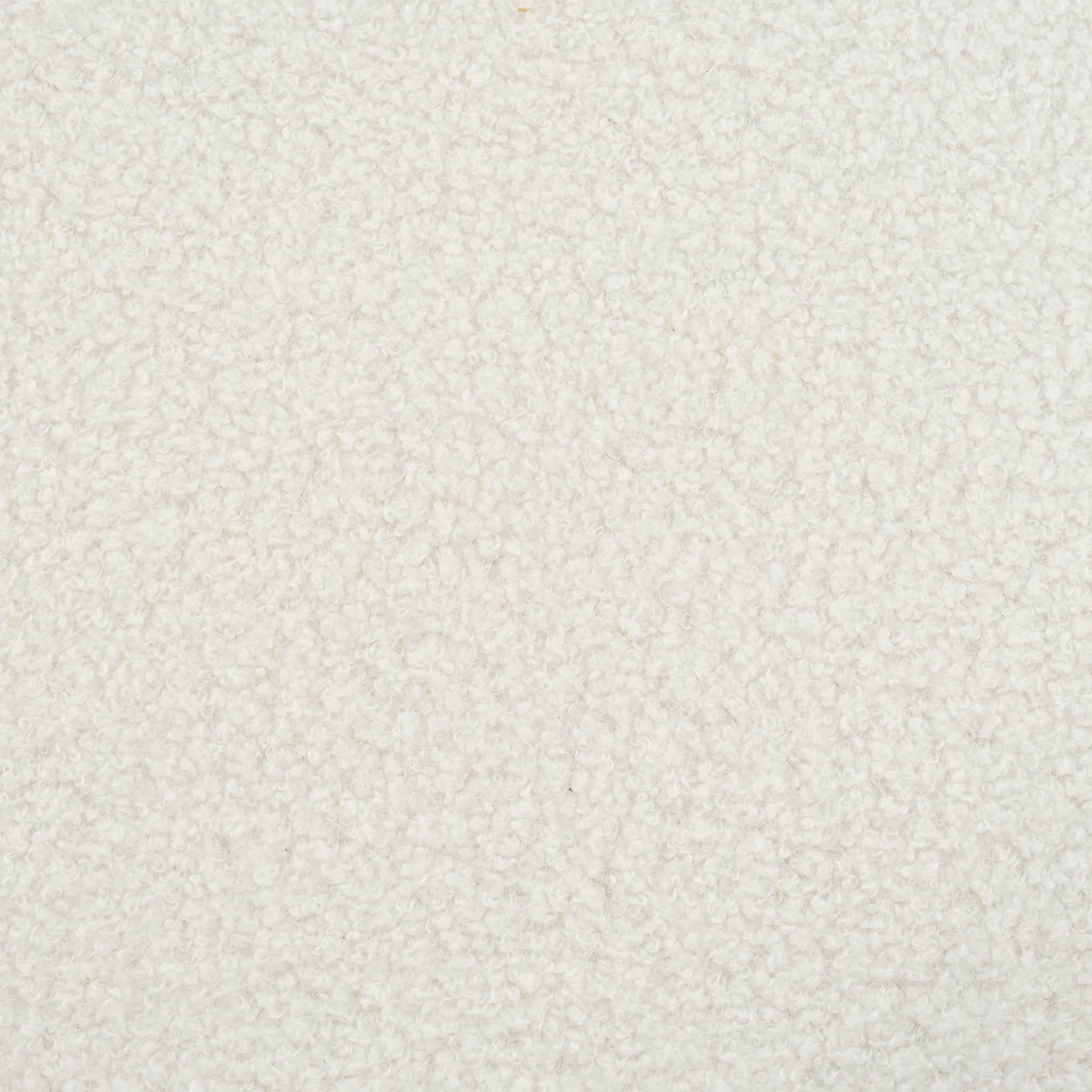 SWEEEK Tabouret pouf. pieds en bois d'hévéa et tissu bouclette. blanc