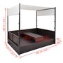 Voir la diapositive 6 : VIDAXL Lit de jardin avec auvent Marron 190x130 cm Resine tressee
