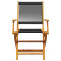 Voir la diapositive 4 : VIDAXL Chaises de jardin pliantes lot de 4 noir bois d'acacia massif