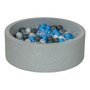  Piscine à balles Aire de jeu + 300 balles perle, transparent, gris, bleu clair