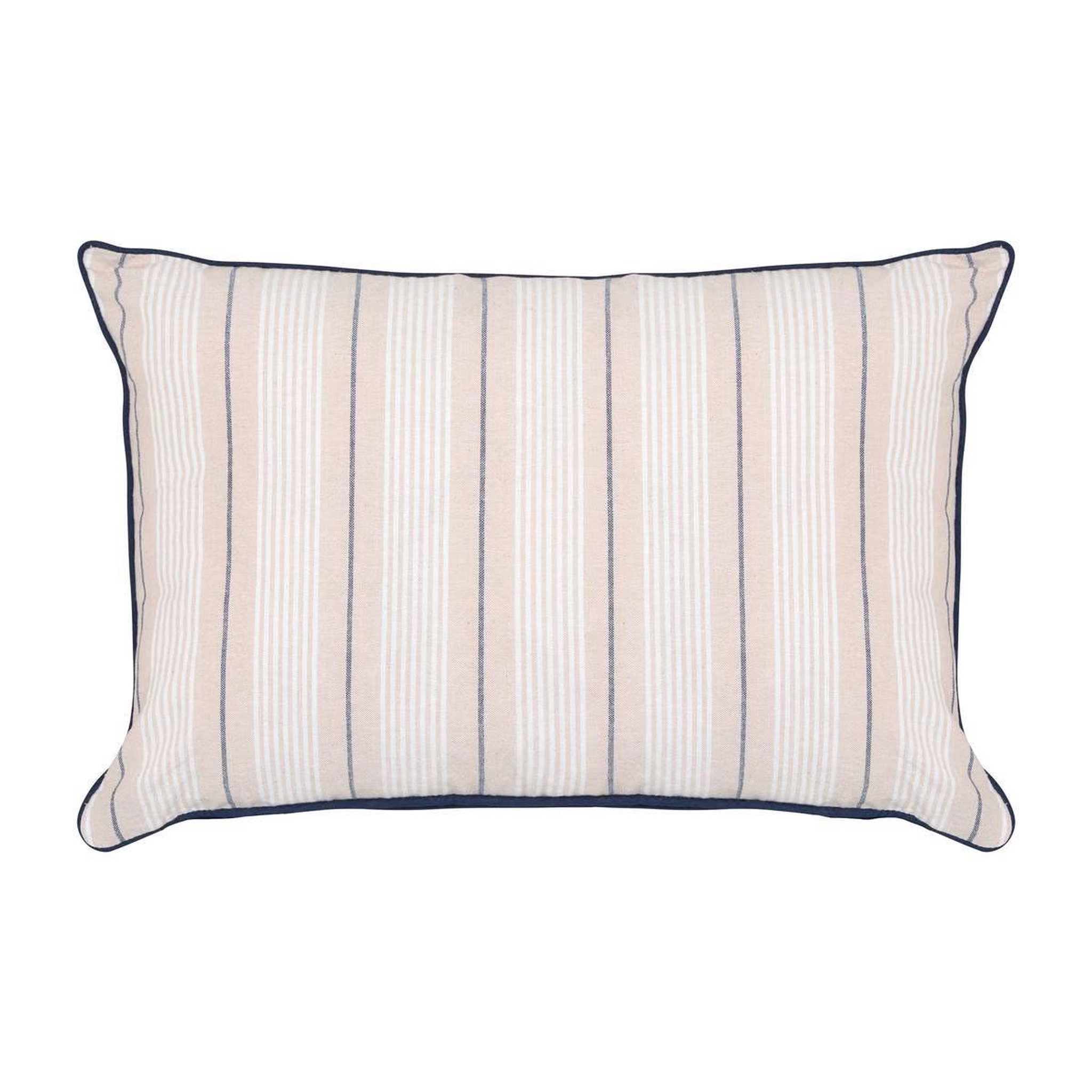 ATMOSPHERA Coussin déco à rayures  groove  38x58cm bleu