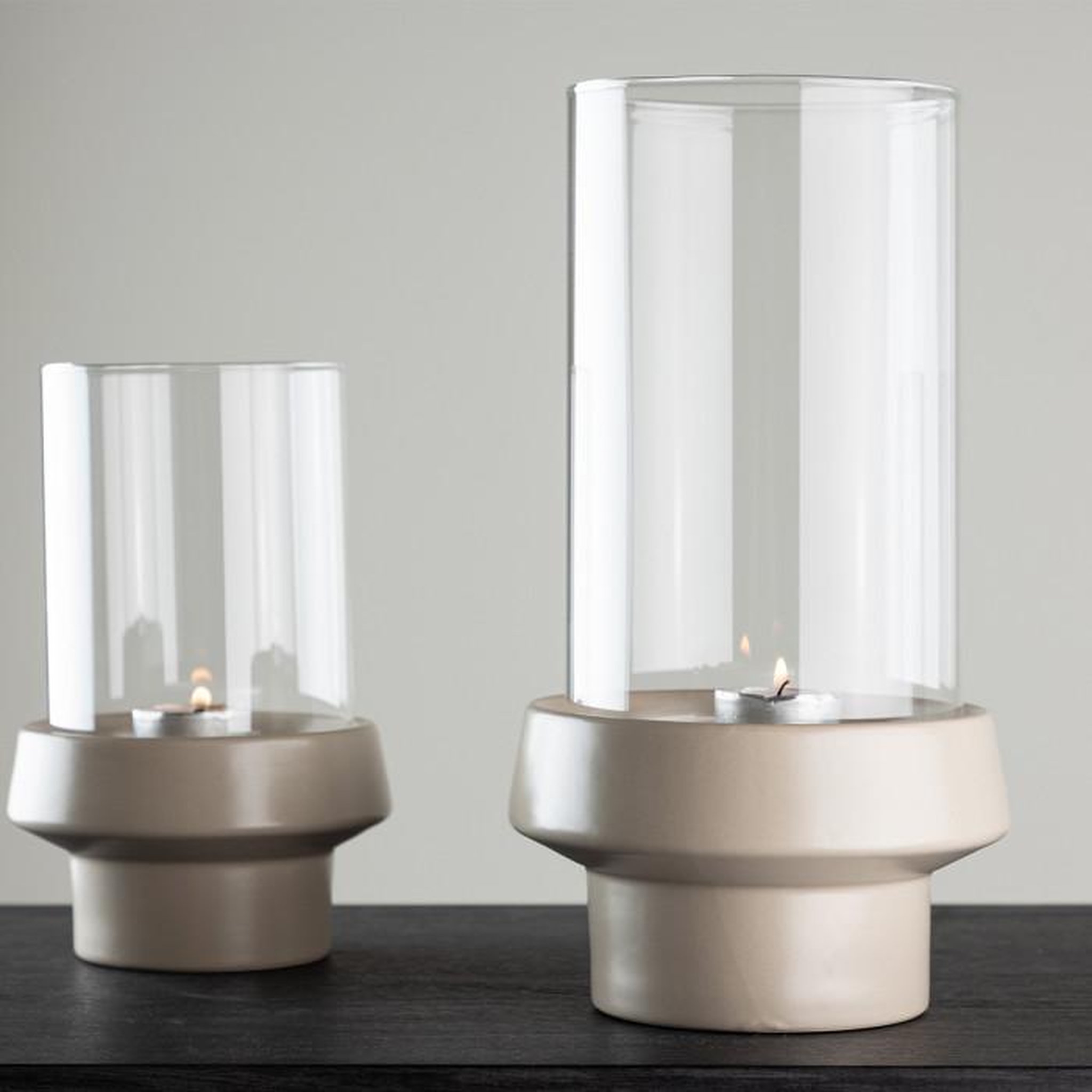 Voir la diapositive 2 : Paris Prix Lanterne en Verre  Davida  29cm Beige