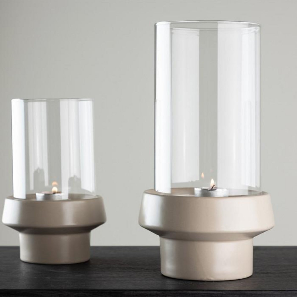 Paris Prix Lanterne en Verre  Davida  29cm Beige