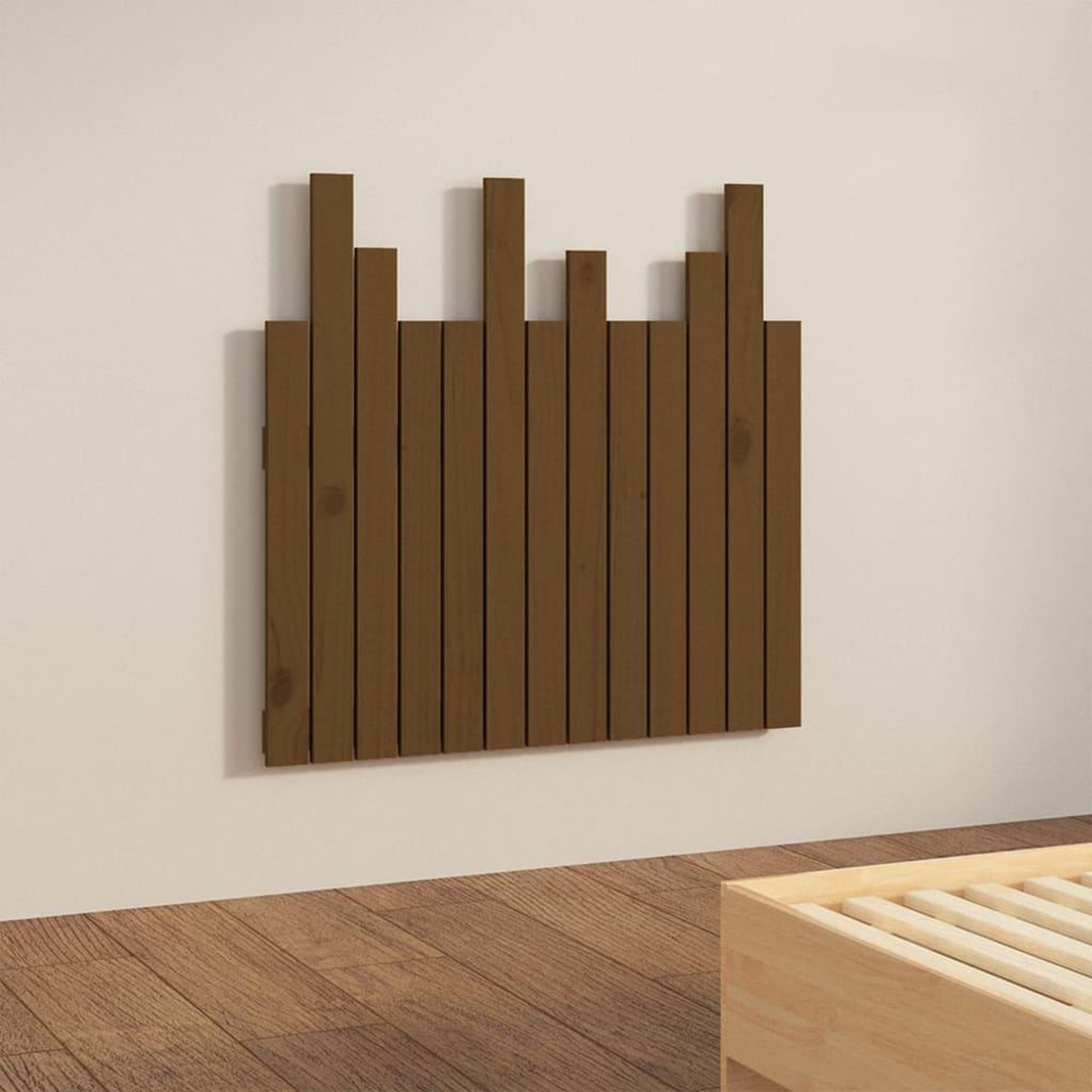Voir la diapositive 4 : VIDAXL Tete de lit murale Marron miel 82,5x3x80 cm Bois massif de pin
