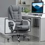 Voir la diapositive 2 : VINSETTO Fauteuil de bureau direction massant chauffant hauteur réglable dossier inclinable tissu gris