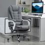 Voir la diapositive 2 : VINSETTO Fauteuil de bureau direction massant chauffant hauteur réglable dossier inclinable tissu gris