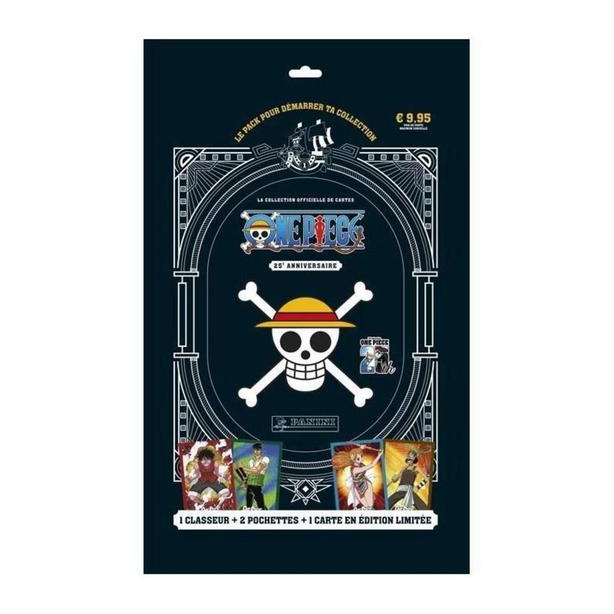 Panini Starter Pack - PANINI - One Piece TC 25e Anniversaire - Classeur - 2 pochettes - 1 carte Édition Limitée