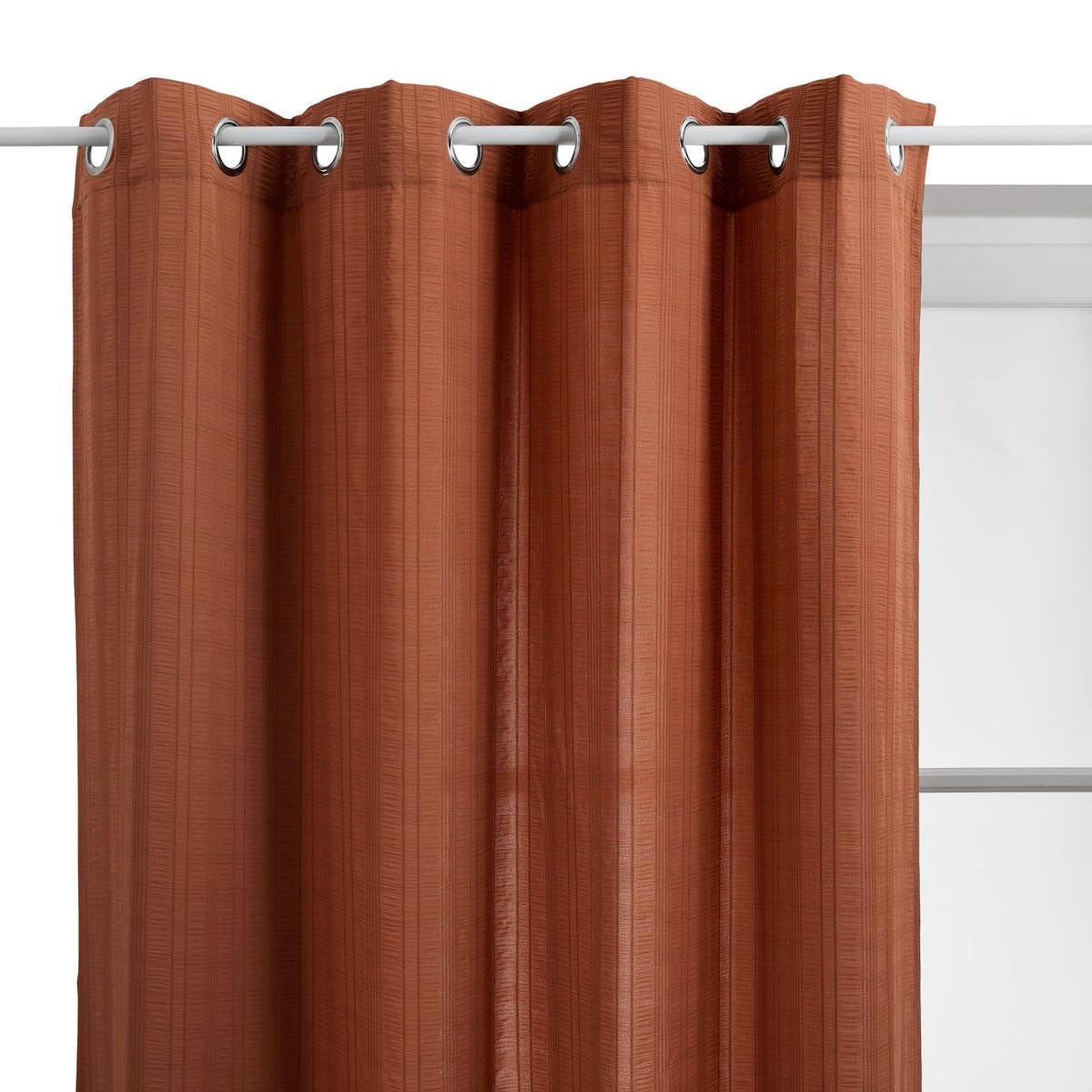 ATMOSPHERA Rideau voilage à œillets  noa  140x240cm terracotta