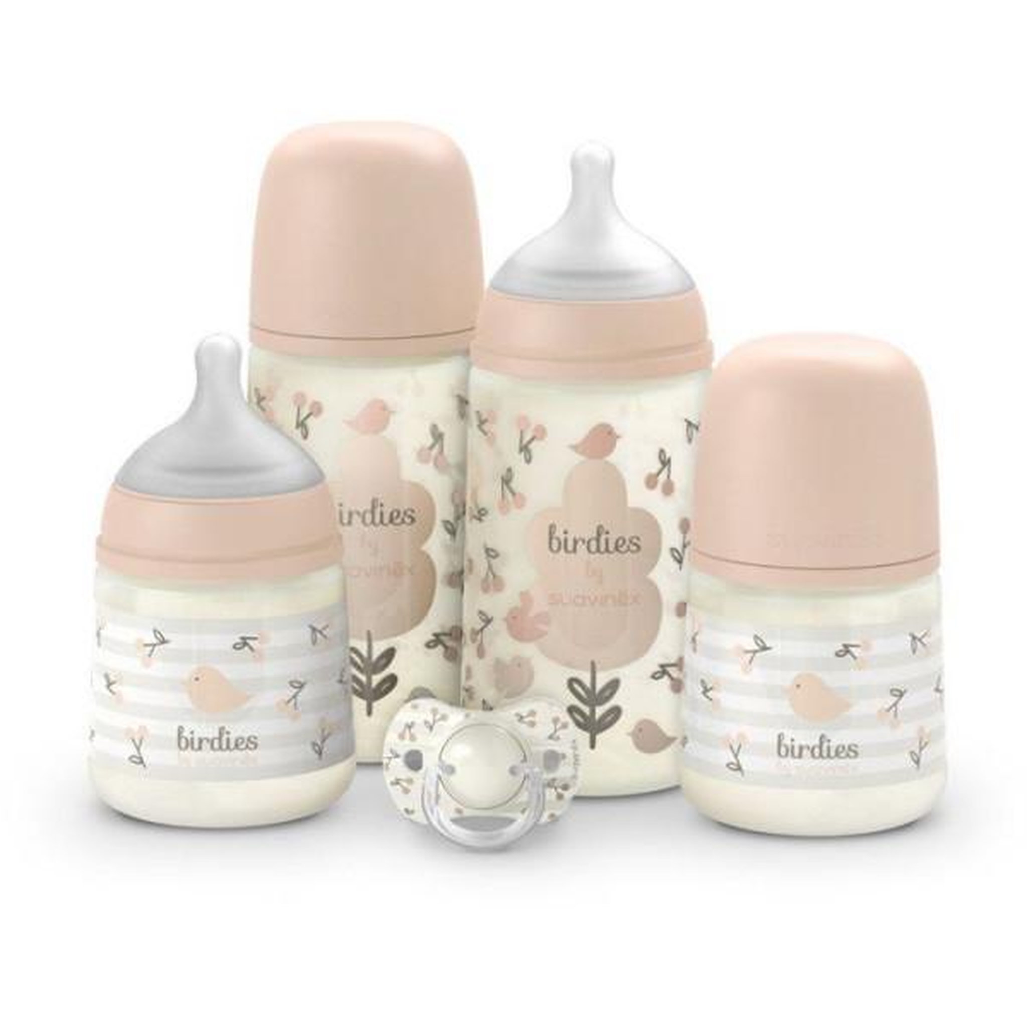 Suavinex Set nouveau-né - suavinex - birdies - 0 a 6 mois - rose