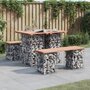 Voir la diapositive 1 : VIDAXL Banc de jardin design gabion 100x70x72cm bois massif de douglas