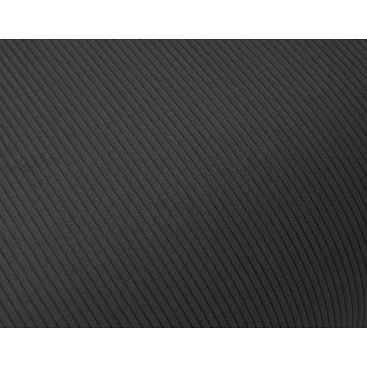 LISA DESIGN Albane - pouf en velours côtelé pieds bois foncé