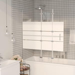 VIDAXL Cabine de douche pliable ESG 120x140 cm Blanc